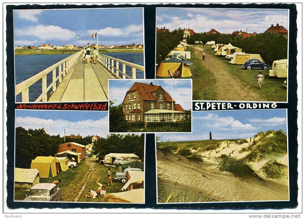 St. Peter-Ording  - Mehrbild-Postkarte - Mit Campingplatz Jensen - St. Peter-Ording