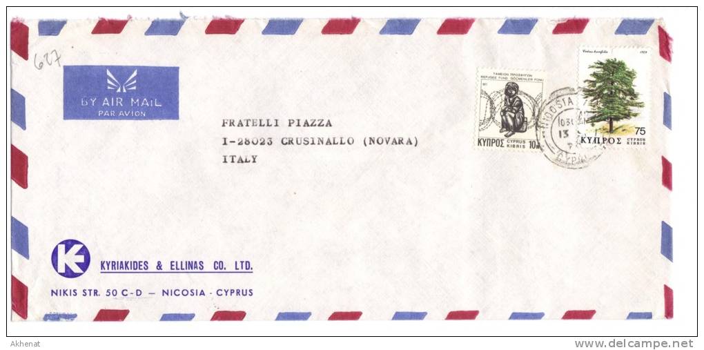 TZ627 - CIPRO , Lettera Commerciale Per L'Italia - Covers & Documents