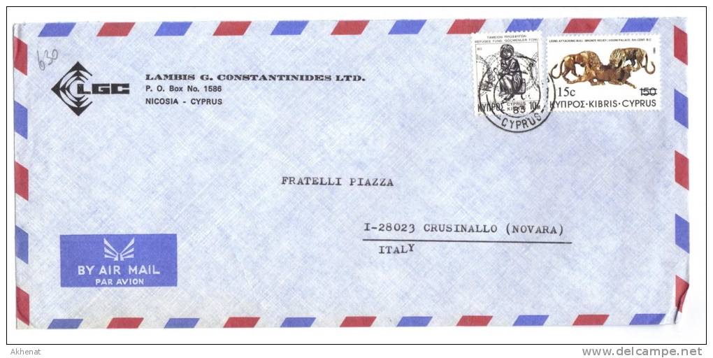 TZ630 - CIPRO , Lettera Commerciale Per L'Italia - Lettres & Documents