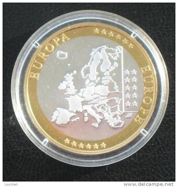 FINLAND FINNLAND Soumi 100 EUR 999/1000 Silver Silber Coin + Gold Application In Capsule UNC - Finlandia