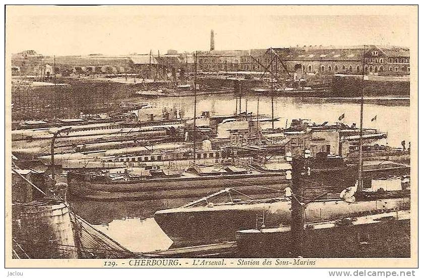 CHERBOURG L'ARSENAL ,STATION DES SOUS-MARINS,BEAU PLAN  REF 28415 - Sous-marins