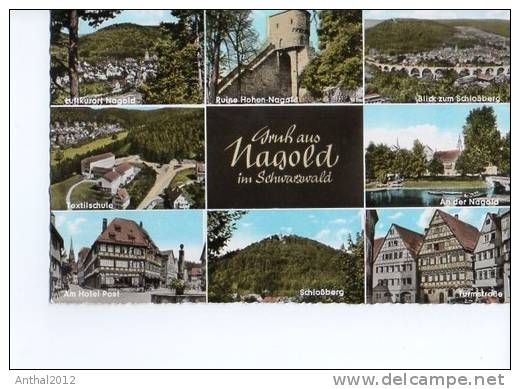 MB Nagold Baden Textilschule Hotel Post Turmstraße Hohennagold Coloriert 60er - Nagold