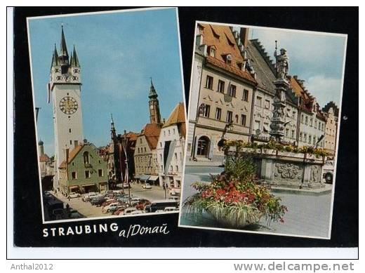 MB 2 X Straubing Donau Ludwigsplatz Jakobsbrunnen 21.2.1970 - Straubing