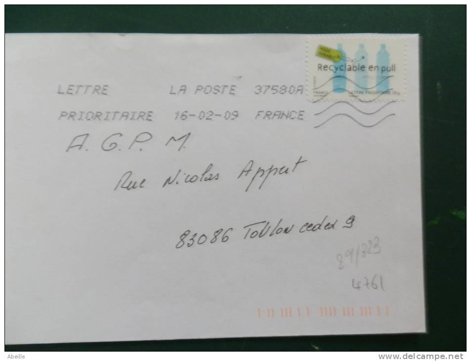 29/323   LETTRE   FRANCE - Milieuvervuiling