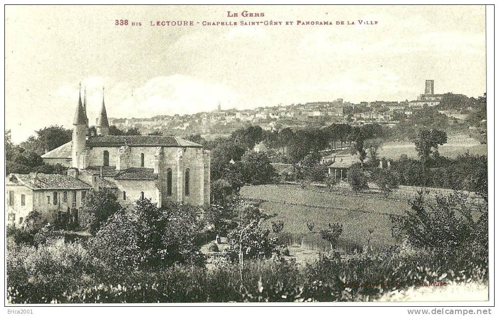 Lectoure.Panorama De Lectoure Et Eglise Saint-Geny. - Lectoure