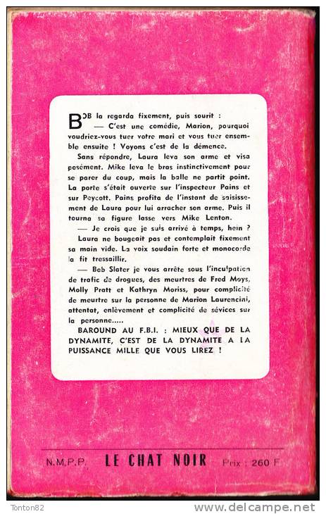 David Bernett - Baroud Au F.B.I. - Collection " Le Chat Noir " / Éditions Baudelaire - ( 1959 ) . - Antiguos (Antes De 1960)