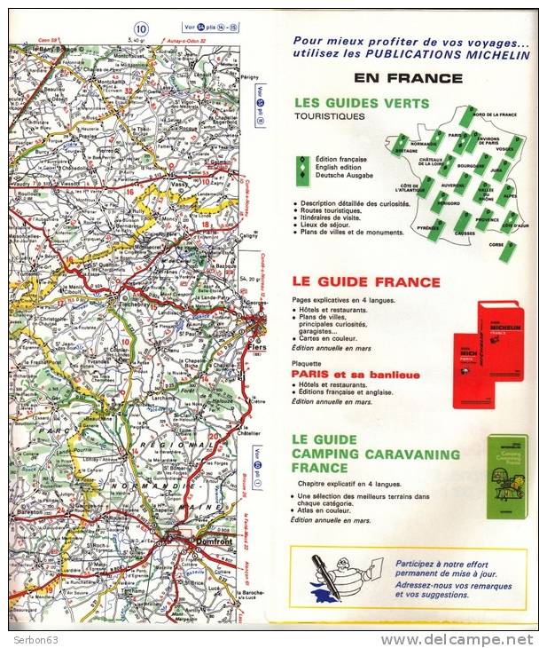 CARTE MICHELIN N°59 NEUVE PATINE SOLDE LIBRAIRIE MANUFACTURE FRANCAISE DES PNEUMATIQUES TOURISME FRANCE 1978 SAINT BRIEU - Cartes/Atlas