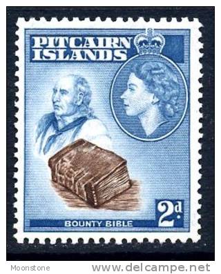 Pitcairn Island QEII 1957 2d Bounty Bible Definitive, MNH (A) - Pitcairn Islands