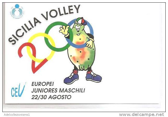 57242)cartolina Illustratoria Sport Serie Volley 2000  + Annullo - Volleyball