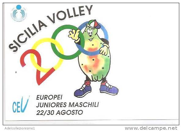 57245)cartolina Illustratoria Sport Serie Volley 2000  + Annullo - Volleyball