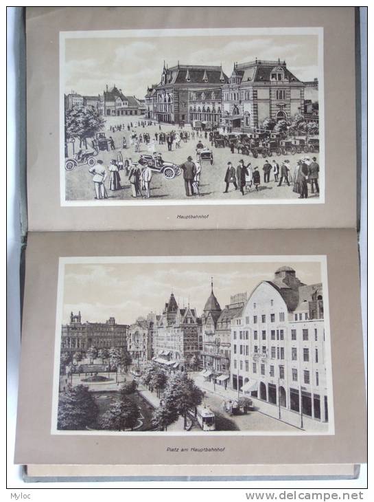 Album De Düsseldorf. 15 Vues Animées En Noir Et Blanc Papier Glacée. Vers 1910. - Books & Catalogs