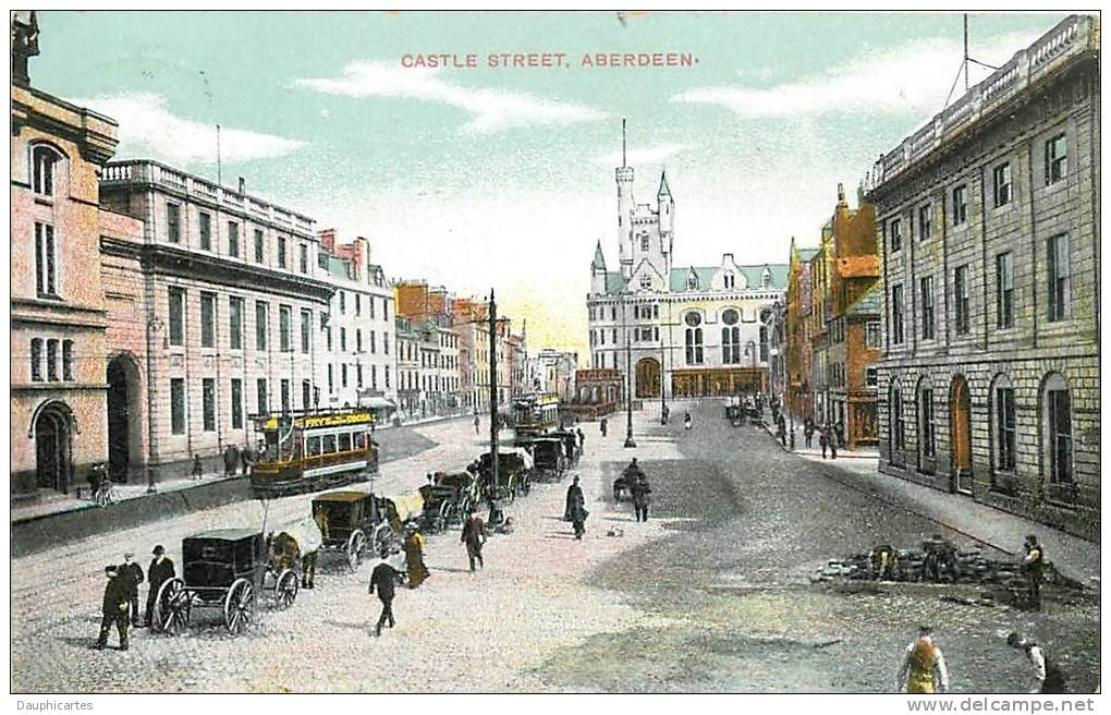 ABERDEEN : Castle Street. 2 Scans. Edition Reis - Aberdeenshire