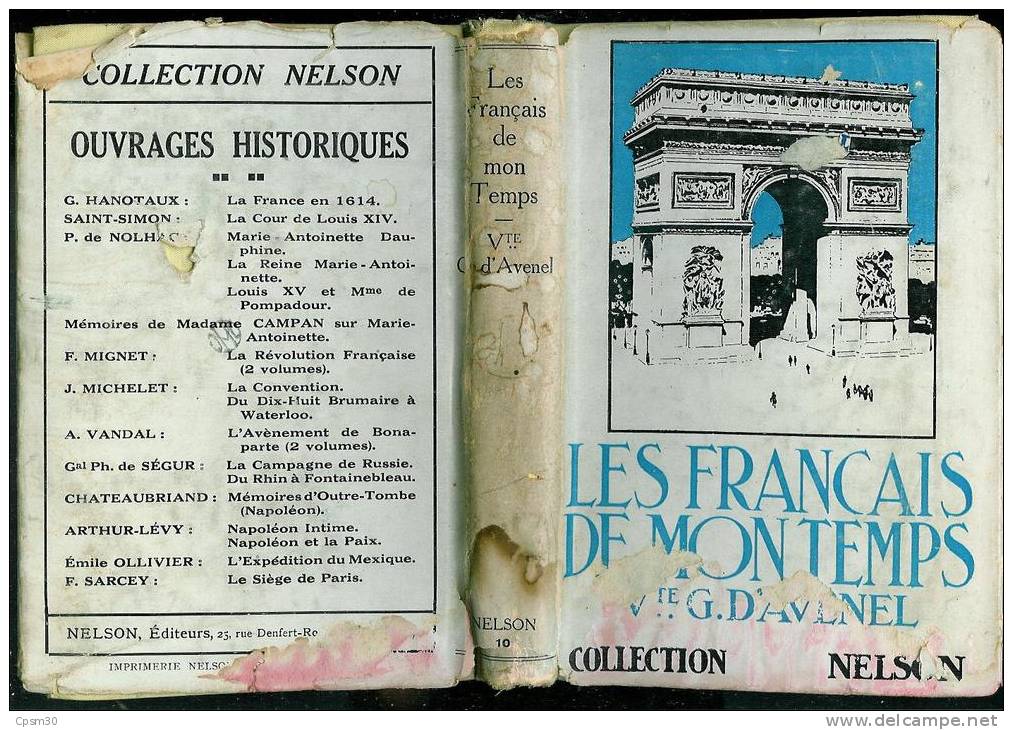 Editions NELSON - Vicomte D´Avenel - Les Francais De Mon Temps - Cuentos