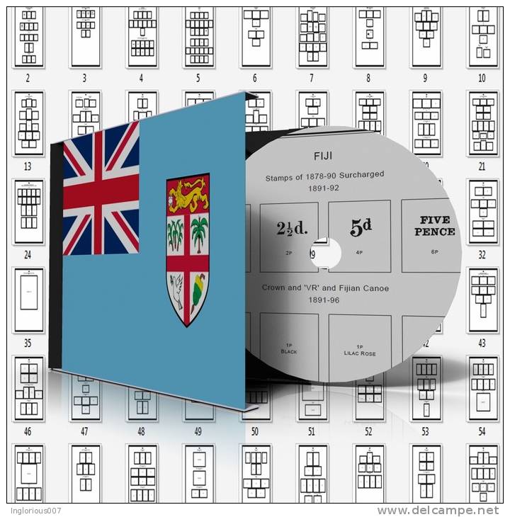 FIJI STAMP ALBUM PAGES 1870-2011 (167 Pages) - Englisch