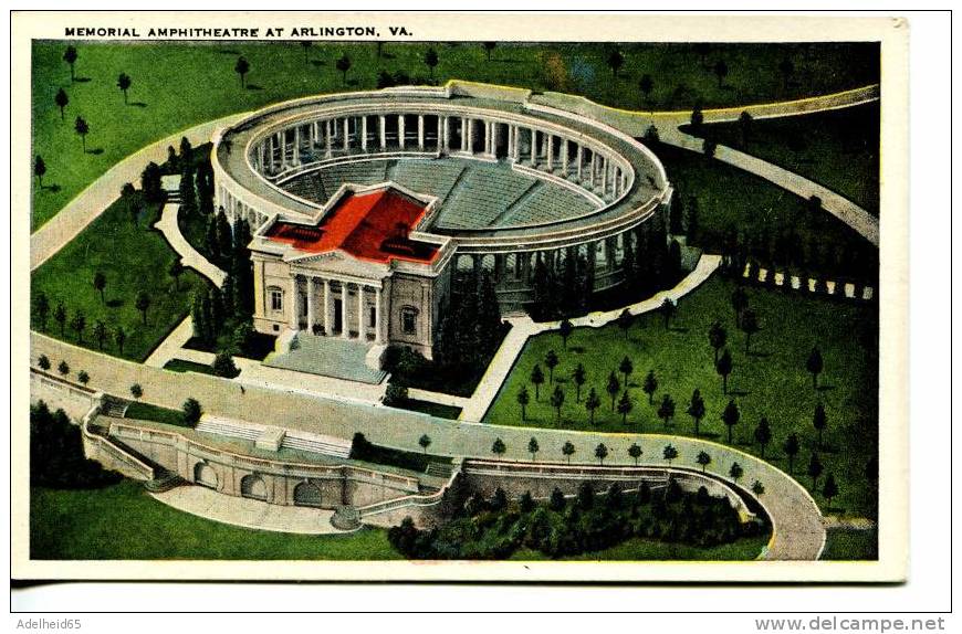 Memorial Amphitheatre At Arlington Virginia (1920s-1930s Pre Linen) - Arlington