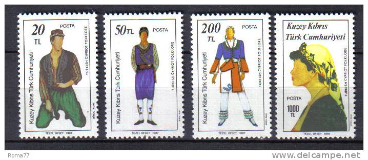 FRZ115 - CIPRO TURCA  1987, Serie N. 196/199 *** - Unused Stamps