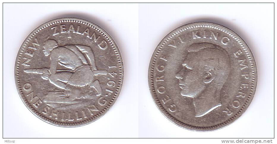 New Zealand 1 Shilling 1941 - Nouvelle-Zélande