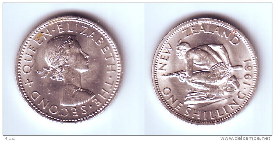 New Zealand 1 Shilling 1961 - Nieuw-Zeeland