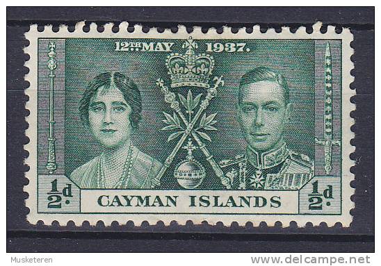Antigua 1937 Mi. 98     ½ P King George VI. Coronation MH* - Cayman Islands