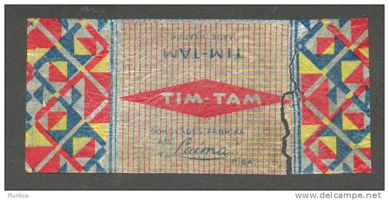 LATVIA RIGA  , PRE WW II   CANDY WRAPPER TIM TAM - Chocolate