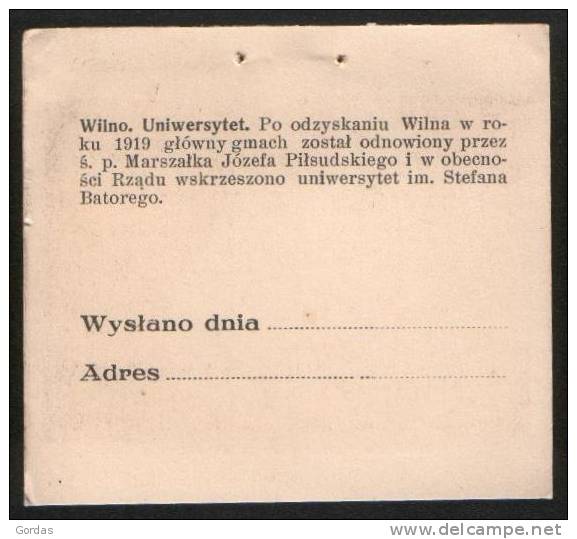 Lithuania - Vilnius  - Wilno - Dziedziniek Uniwersytetu Im. St. Batorego - Lituanie