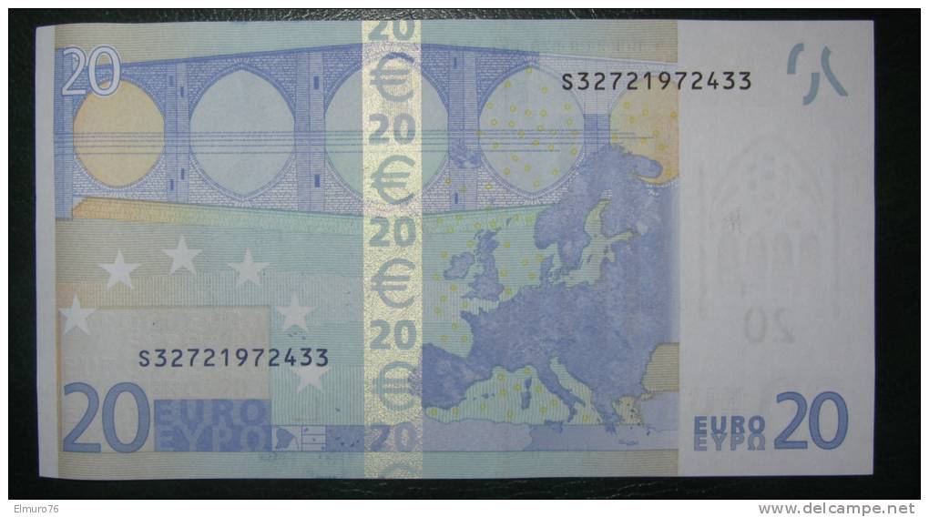 20 Euro J029F6 Italy  Serial S Draghi UNCIRCULATED - 20 Euro