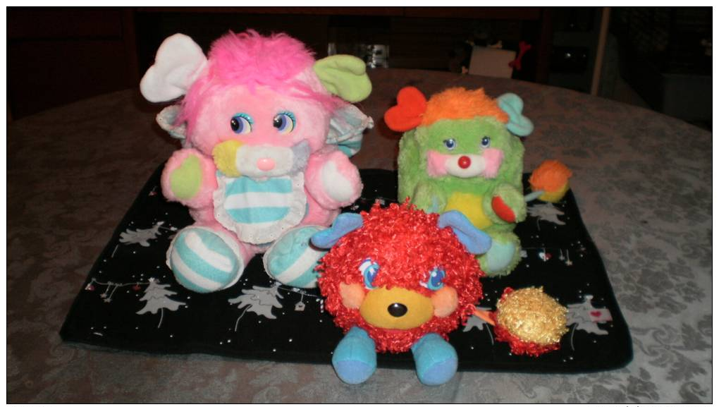 LOT DE 2 PELUCHES POPPLES TTB ETAT DONT 1 DE + 20 ANS(ANNEE 80) - Peluches