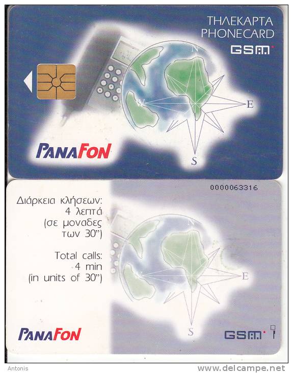 GREECE - PANAFON Satelite Card(for Use Only In Intercity Train), Used - Greece