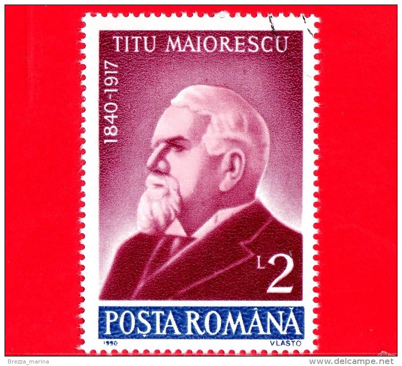 ROMANIA - 1990 -   Personalità Rumene -  Titu Maiorescu - L 2 - Oblitérés