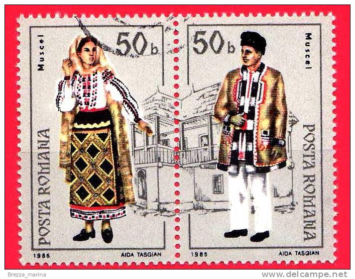 ROMANIA - 1985 -  Costumi - Muscel - 50 B (x2) - Gebraucht