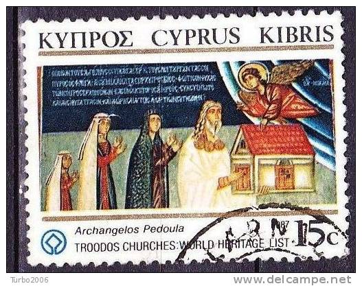 CYPRUS 1987 Troodos Church On UNESCO List 15 Cents Vl. 504 - Used Stamps