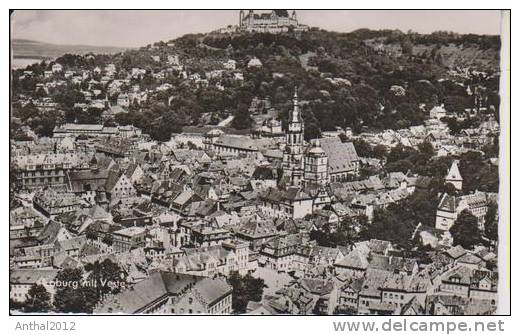 Luftbildaufnahme Coburg Mit Wohngebiet Häuser Veste Sw 15.3.1959 - Coburg