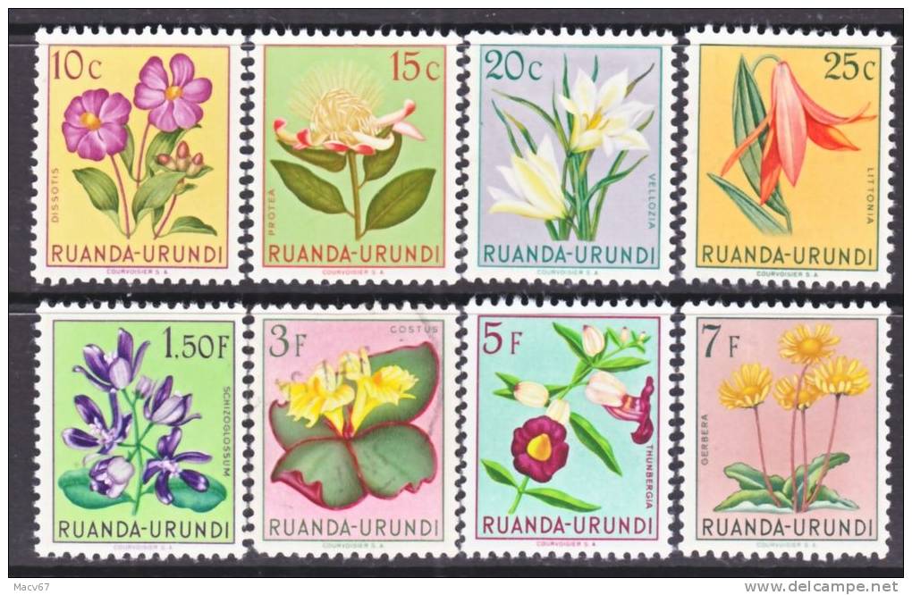 Ruanda-Urundi  114+   **  *  (o)  FLOWERS - Unused Stamps