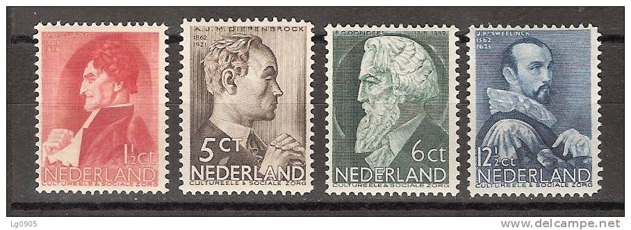 NVPH Nederland Netherlands Pays Bas Holanda 274,275,276,277 MLH Zomerzegels,summer Stamps,timbres D´ete,sellos De Verano - Unused Stamps