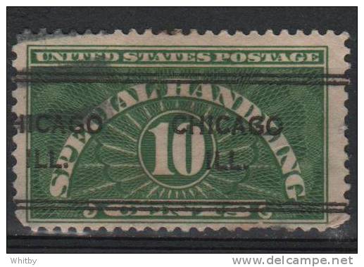 U.S. 1955 10 Cent  Special Handling Issue #QE1  Precancelled Chicago - Paquetes & Encomiendas