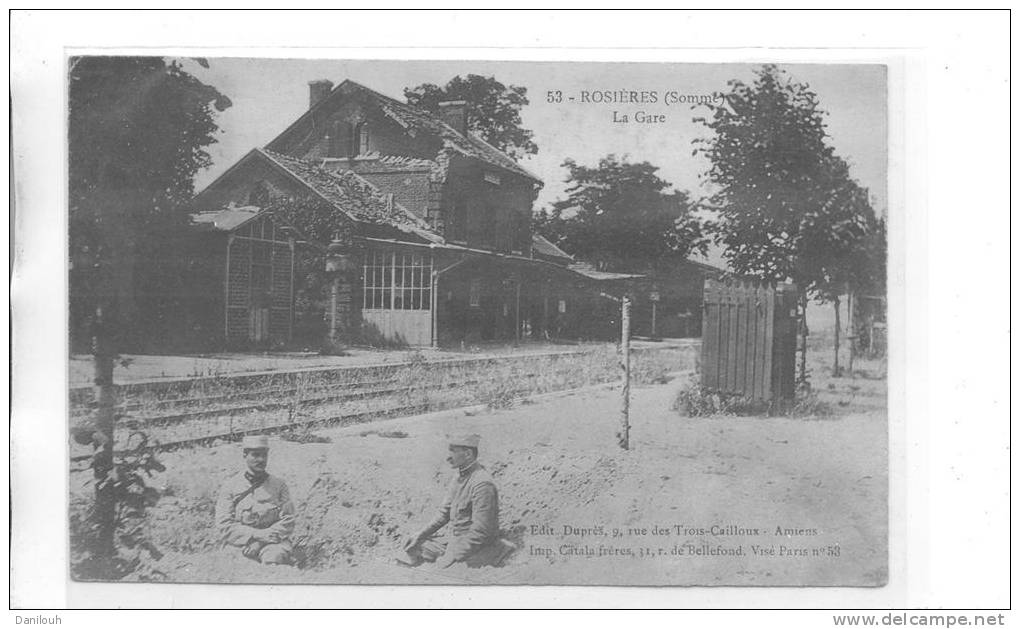 80 // ROSIERES   LA GARE   N) 53  ** - Rosieres En Santerre