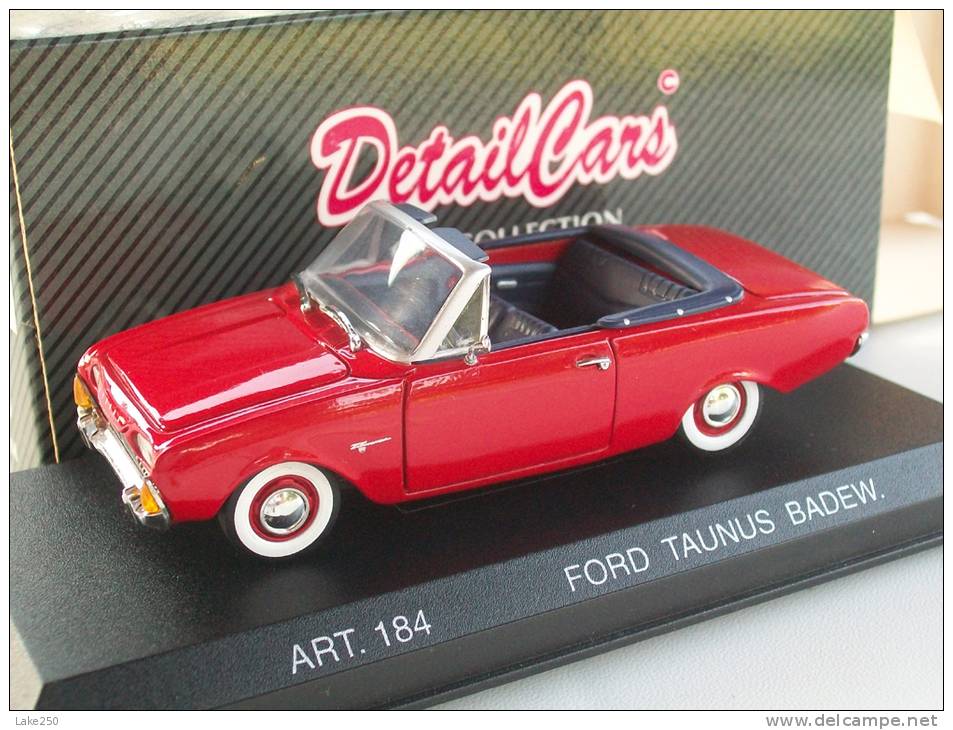 DETAIL CARS - 184 - FORD  TAUNUS BADEW 1960 CABRIO  AVEC SA BOITE Scala 1/43 - DetailCars