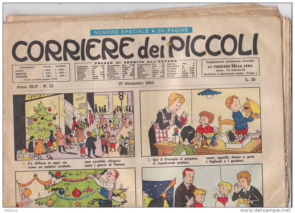 C0779 - CORRIERE DEI PICCOLI 27 Dicembre 1953/Illustrazioni NIDASIO/D'AMI/BISI/DIRKS/STORIA D'ITALIA - Corriere Dei Piccoli