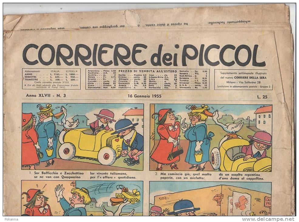 C0780 - CORRIERE DEI PICCOLI 16 Gennaio 1955/Illustrazioni PALERMO/NIDASIO/STORIA D'ITALIA/ATLANTE PAESI EUROPA :FRANCIA - Corriere Dei Piccoli