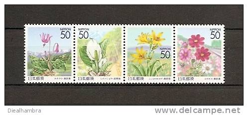 JAPAN NIPPON JAPON BEAUTIFUL FLOWERS OF SHINSHU, NAGANO 2003 / MNH / 3468 - 3471 - Neufs