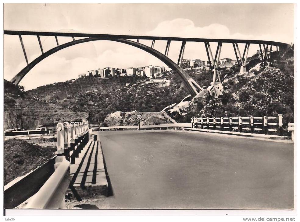 CATANZARO, PONTE DUE MARI, B/N VIAGGIATA  1963,  TIMBRO POSTE  AMB. CATANZARO  S.EUFEMIA  LAMEZIA,  T8, - Catanzaro