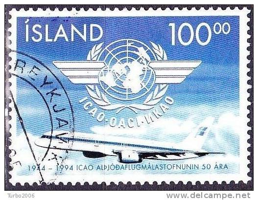 Republik 1994 50 Jahre Internationale Organization Für Zivilluftfahrt ICAO Airplane Boeing 757-200 100 Kr. Mi. 815 - Used Stamps