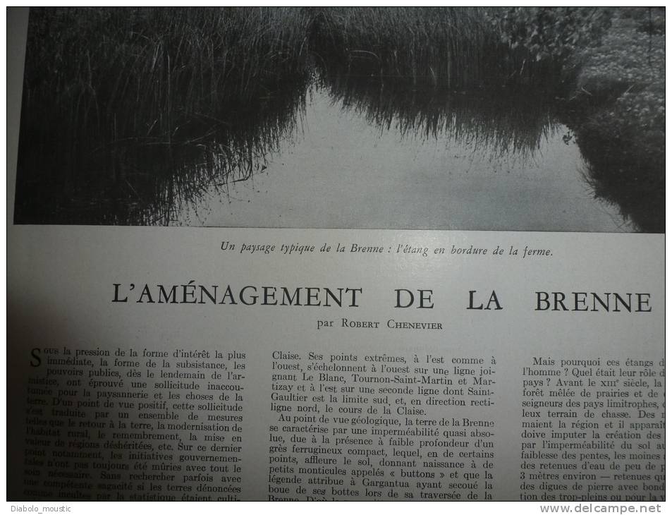 L'  Illustration 11-18 Mars  1944 : DELPHES ; Aménagement De La BRENNE ; Méobecq ; - L'Illustration