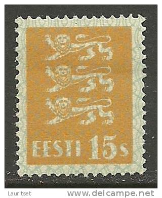 ESTLAND Estonia Estonie 1928 Wappenlöwe Michel 81 * - Estonie