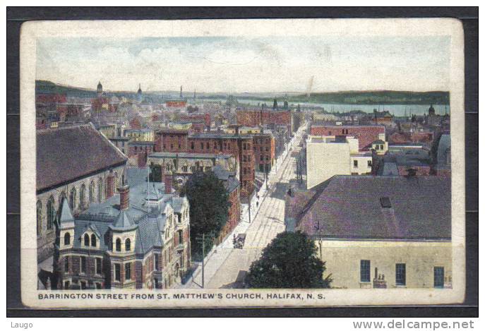 Canada Postcard   Barrington Street From St. Matthews Church , Halifax , N.S , Unused - Halifax