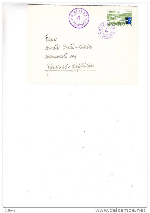 Armoiries - Ponts - Suisse - Poste Militaire - Lettre De 1939 - Poste De Campagne - Brigade De Frontière - Mineur KP - Cartas & Documentos
