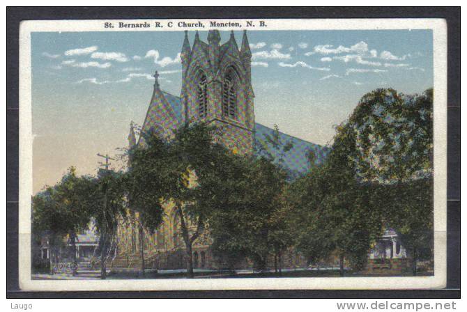 Canada Postcard St. Bernards R.C. Church , Moncton , N.B., Unused - Autres & Non Classés