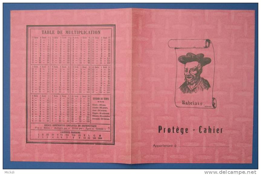 RABELAIS - ECRIVAIN - LITTERATURE - PRETRE - MEDECIN - PROTEGE CAHIER - Schutzumschläge