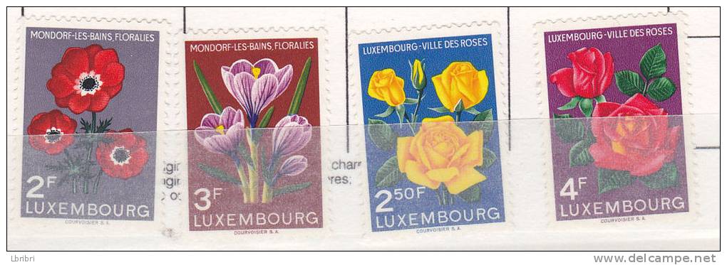 LUXEMBOURG N° 506/509 FLEURS DIVERSES NEUF SANS CHARNIERE - Neufs