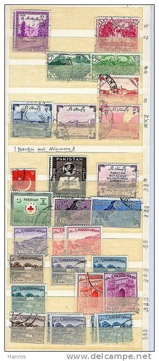 Konvolut Briefmarken Pakistan, Nummeriert - Pakistan